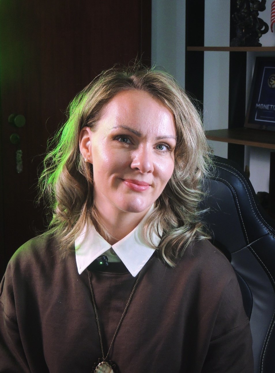 Natalia Pogonina, professora de inglês, em aula online